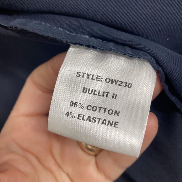 Robert Talbott Jacket Mens Medium Navy Blue Bullit II Moto Bomber Cotton - Picture 16 of 16